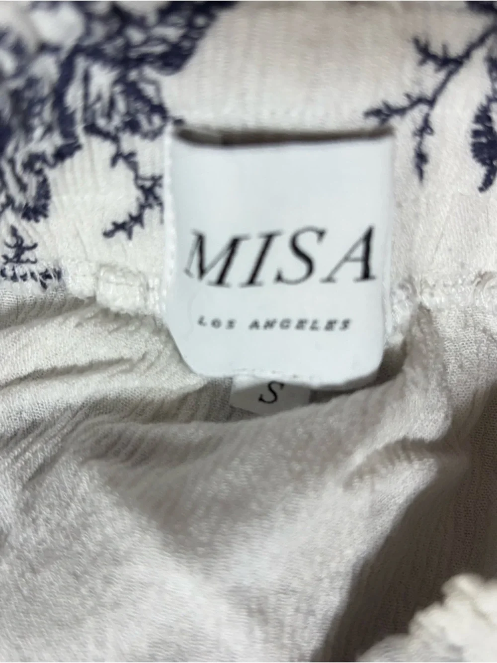 MISA Floral Ruffle Mini Skirt Size Small White Black